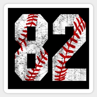 Vintage #82 Baseball Laces Baseball Mom Jersey Love Baseball Sticker